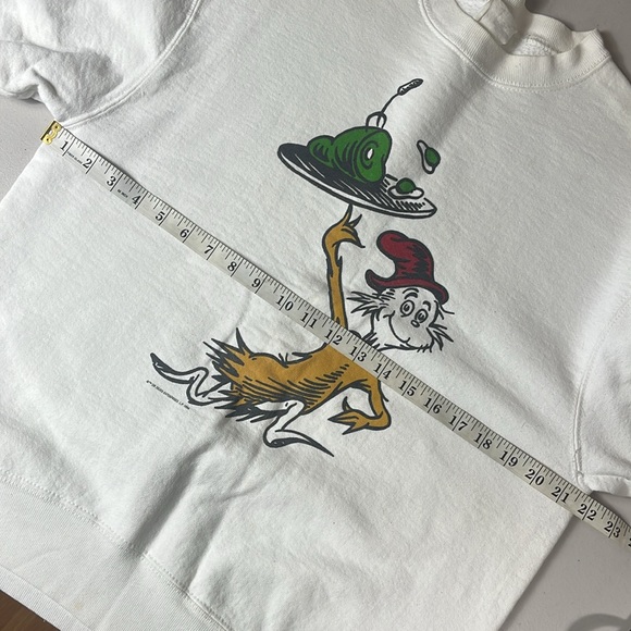 Dr Seuss Green Eggs And Ham 90s Heavy Cotton Vintage UNISEX Sweat Shirt - Picture 9 of 12